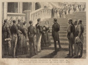 Rainha Vitória recebendo o Rei Louis Philippe no Castelo de Windsor