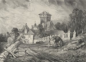 Castelo de Pesteil em Polminhac, 1832.