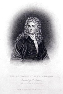 The Rt Hon Joseph Addison (gravura) de Godfrey (after) Kneller
