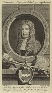 John Lord Somers, lorde alto chanceler da Inglaterra de Godfrey Kneller