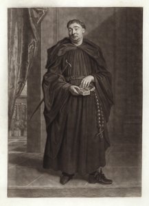 Retrato de Anthony Leigh como Padre Dominic no Frade Espanhol de Godfrey Kneller