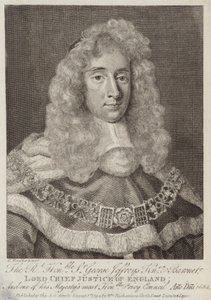 Senhor George Jeffreys, juiz galês de Godfrey Kneller