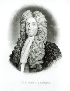 Senhor Hans Sloane (1660-1753) gravado por William Home Lizars (1788-1859) para as memórias de Sloane na Biblioteca de Naturalistas de Jardine, c.1833-45 de Godfrey Kneller