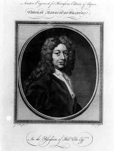 Retrato de Thomas Wharton, primeiro marquês de Wharton (1648-1715), gravado por John Goldar (1729-95)