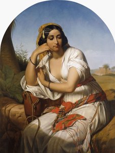 Uma mulher beduína, 1848 de Godfried Guffens