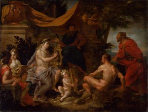 A competição entre Apollo e Pan, ca 1690.