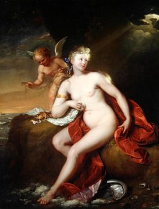 Vénus recém-nascida cuidada pelo Cupido (óleo sobre tela)
