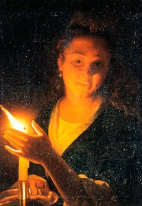 Mulher com vela, final dos anos 1660