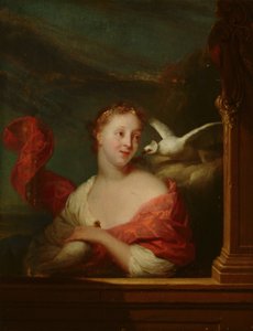 Jovem mulher com pombos (Vénus?) de Godfried Schalcken