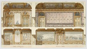 Projeto de decoração para os apartamentos do Imperador e da Imperatriz no Palácio de Versalhes. de Gondoin