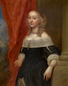 Retrato de uma Senhora (óleo sobre cobre) de Gonzales Coques