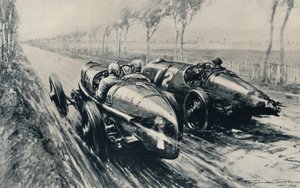 Competindo para o Grande Prêmio, Estrasburgo 1922, 1937 de Gordon Crosby