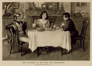 Ilustração para A História de Pendennis por Thackeray (litho)