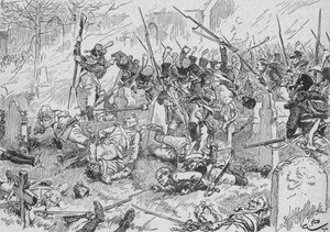 A Guarda Jovem no Cemitério de Essling, 1896, 1902 de Gordon Frederick Browne