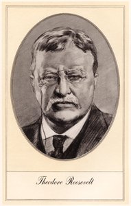 Theodore Roosevelt, 26º presidente dos Estados Unidos, início do século 20.