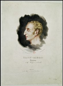 Retrato de Claude Henri de Rouvroy, conde Saint-Simon (1760-1825) feito logo após sua morte, 1825