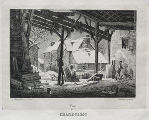 Vista de Chamboissy, 1820. de Gottfried or Godefroy Engelmann