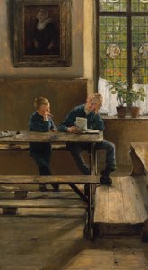 No orfanato, c.1886 (óleo sobre painel)