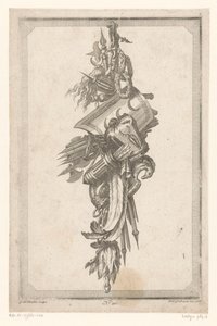 Troféu com escudo e protector de cabeça de Gottlieb Friedrich Riedel