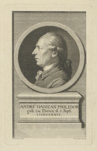 Retrato de François-André Danican Philidor 1726-1795, c. 1790. de Gottlob August Liebe