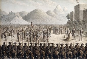 A execução do imperador Maximiliano, 1867 de Gottlob Jungman