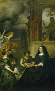 Alegoria sobre a Memória de Frederik Hendrik (1584-1647), Príncipe de Orange, com o Retrato da sua Viúva Amalia van Solms