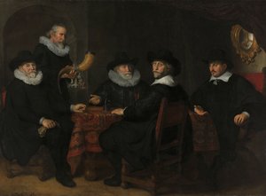 Quatro Governadores da Guarda Cívica dos Arcabuzeiros, Amsterdã, 1642.