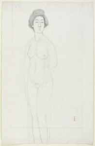 Desenho de um Nu Posicionado Frontal, início do século 20