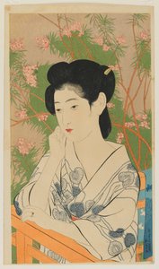 Hotel de fonte termal (Onsen yado) Era de Taisho, julho 1920 (impressão de woodblock de cor)