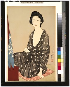 Mulher no quimono de verão, 1920 (xilogravura)