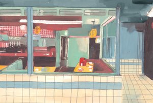 Jantar, 2012 (óleo sobre papel)