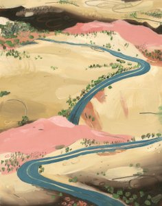 Road, 2013 (óleo sobre papel)