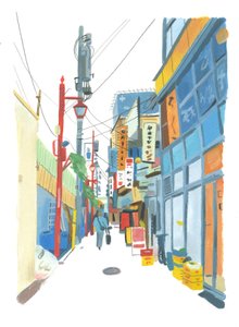 Shinjuku, 2015 (óleo sobre papel)