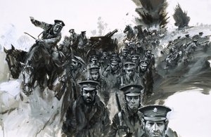 Em Mons, em 1914, ocorreu uma série de erros que conduziram a uma longa retirada através de França de Graham Coton