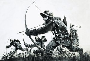 Arqueiros na Batalha de Bannockburn de Graham Coton