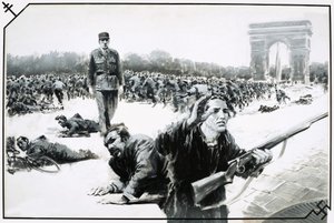 Charles de Gaulle faz o seu Passeio da Vitória pelos Campos Elísios durante a libertação de Paris de Graham Coton