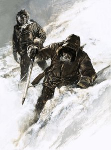 O Dr. Isaac Stringer e C. F. Johnson atravessaram o Yukon de Graham Coton