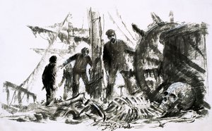 O Marlborough desapareceu em 1890 e não foi descoberto durante quase um quarto de século (guache sobre papel) de Graham Coton