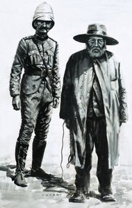 O vencedor da Batalha de Spion Kop, Lord Roberts, e o general bôer, Cronja de Graham Coton