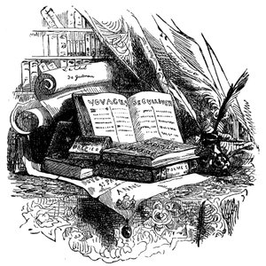 Ilustração para "As Viagens de Gulliver", escrita por Jonathan Swift
