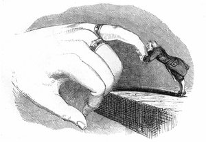 Ilustração para "As Viagens de Gulliver", escrita por Jonathan Swift