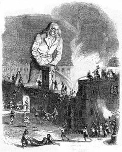 Ilustração para "As Viagens de Gulliver", escrita por Jonathan Swift