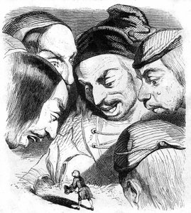 Ilustração para "As Viagens de Gulliver", escrita por Jonathan Swift