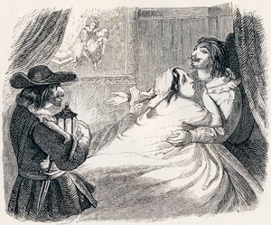 O marido, a esposa e o ladrão (Le mari, la femme et le voleur) - Fábulas de La Fontaine de Grandville