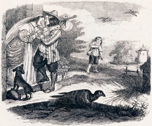 Ambos os pombos - Fábulas de La Fontaine de Grandville