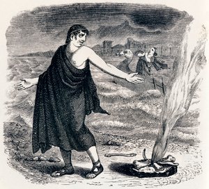JUpiter e o passageiro (Jupiter et le passager) - Fábulas de La Fontaine de Grandville
