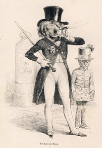 Leão de Paris . Vinhetas ilustradas por JJ Granville. Gravura assinada por Andrew, Best e Leloir na parte intitulada "Voyage d