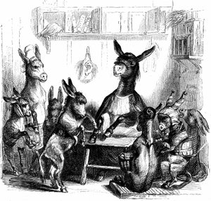Cena de "Les animaux peints par eux-memes - Vie privee et publique des animaux" escrito por Balzac