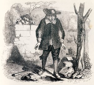 O queimador e seu compere - Fábulas de La Fontaine de Grandville