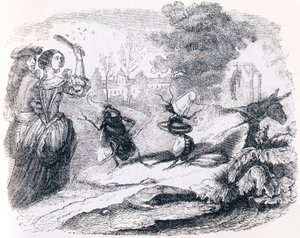 A mosca e a formiga (La mouche et la fourmi) - Fábulas de La Fontaine de Grandville
